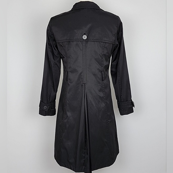 Hilary Radley Fit & Flare Trench Coat Black Size Small - Picture 16 of 16
